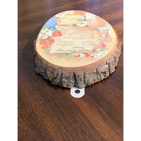 Wood Plaque Decor Happy Marriage Recipe Multnomah Falls Oregon Decoupage - Picture 5 of 10
